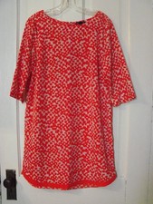 Size M Gap Orange Print 3/4 Sleeve Dress
