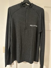 Peloton x LuluLemon Surge Mens 1/4 Zip Up Sweater Large Dark Gray NWOT