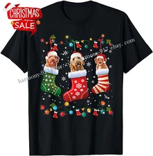 Goldendoodle Christmas Socks Funny Xmas Pajama Dog Lover T-Shirt