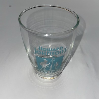 Howard Johnsons Motor Lodges Vintage Glass  Turquoise