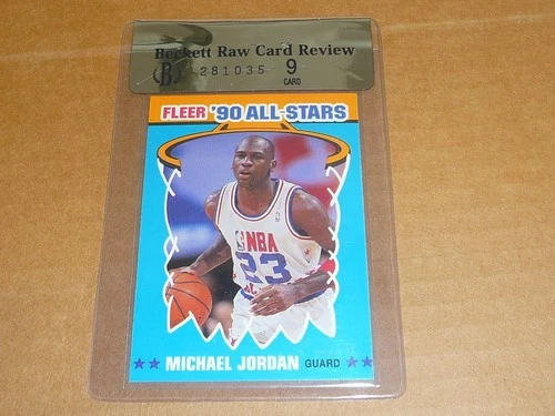 1990/91 Fleer MICHAEL JORDAN ALL STARS BULLS #5 BGS 9 RAW CARD REVIEW