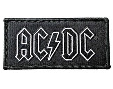 AC/DC Patch Classic Band Logo new Official Black Iron On 10x4.5cm Size One Size