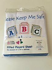 Cribs for Kids - Fitted Playard Sheet ABC - fits 27" x 39" Mattress NEW