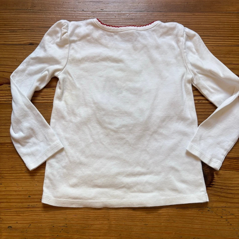 Gymboree white holiday Christmas snow globe animals long sleeve shirt SIZE 4T - Image 4 of 4