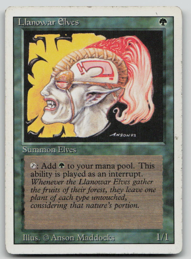 Llanowar Elves [Revised Edition - 211] Heavily Played Common Magic