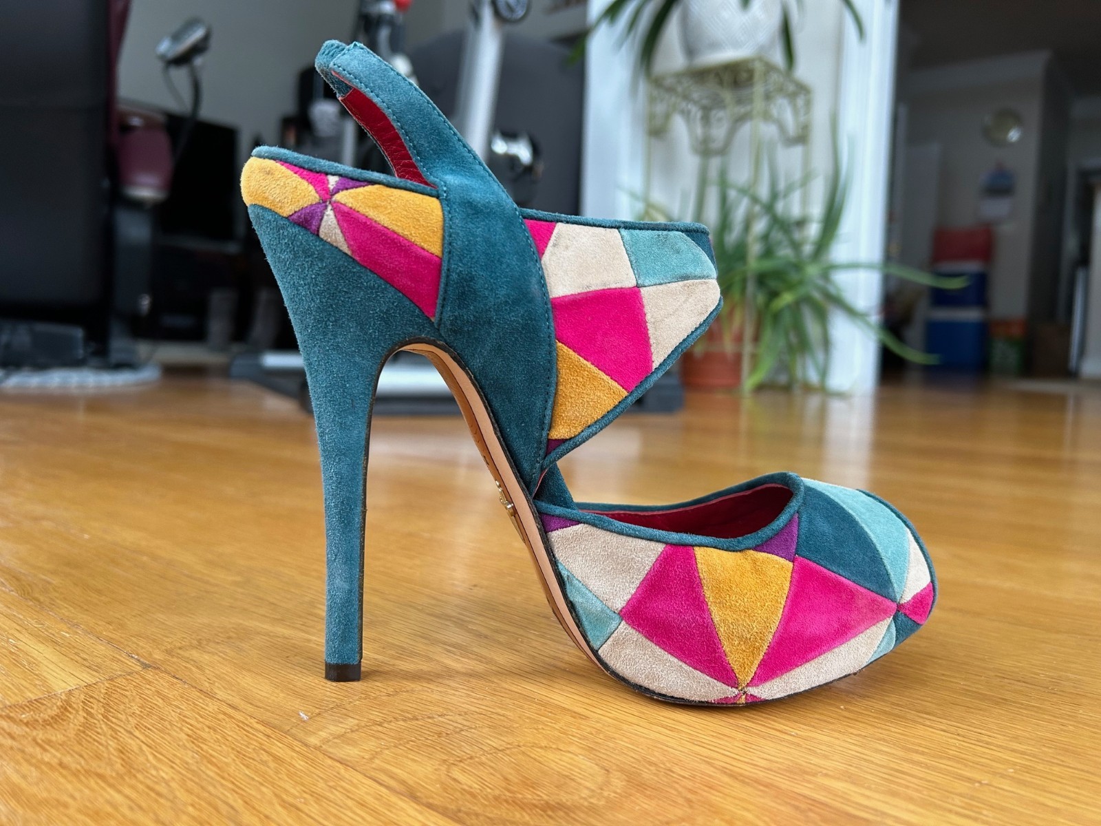 CESARE PACIOTTI Multi-Colors Patchwork Suede Plat… - image 21