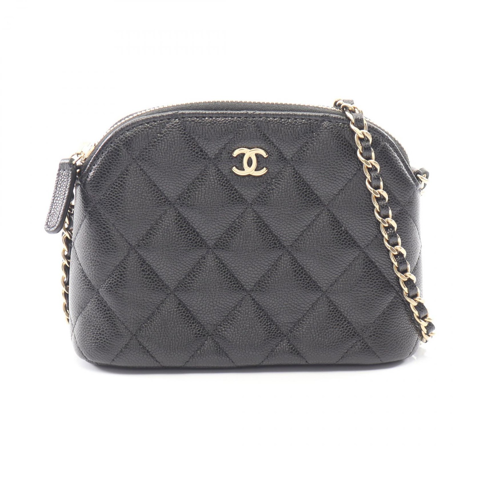 CHANEL Timeless classic chain crossbody Shoulder Bag Calfskin Black Used GHW