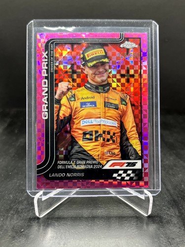 2025 Topps Chrome Formula 1 F1 Lando Norris Pink Checker 226/250 #128