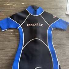 O  rageous Wetsuit Kids Black Blue Surfing Swim, Size M 8 Zip