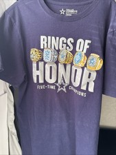 Dallas Cowboys Mens “Rings Of Honor” Dark Blue T-Shirt Men's Small  NFL Football