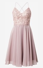 Magic Nights Kleid rosé 36 Spitze Rückenfrei rosa Abendkleid Cocktailkleid