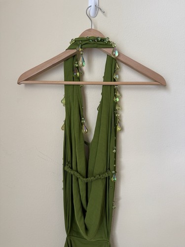 Mini Vestido Cult Gaia Issey Verde Olea XXS - Imagen 7 de 14