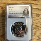 1958 Proof Franklin Half Dollar NGC PF68, Franklin Label