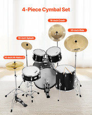 Cymbal Pack, 4 Pieces Cymbals for Drum Set, Alloy Cymbal Pack for Drummer