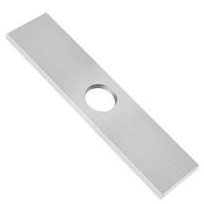 Silver Square Faucet Deck Plate, 10 Inch Stainless Steel Kitchen Sink Cover P...