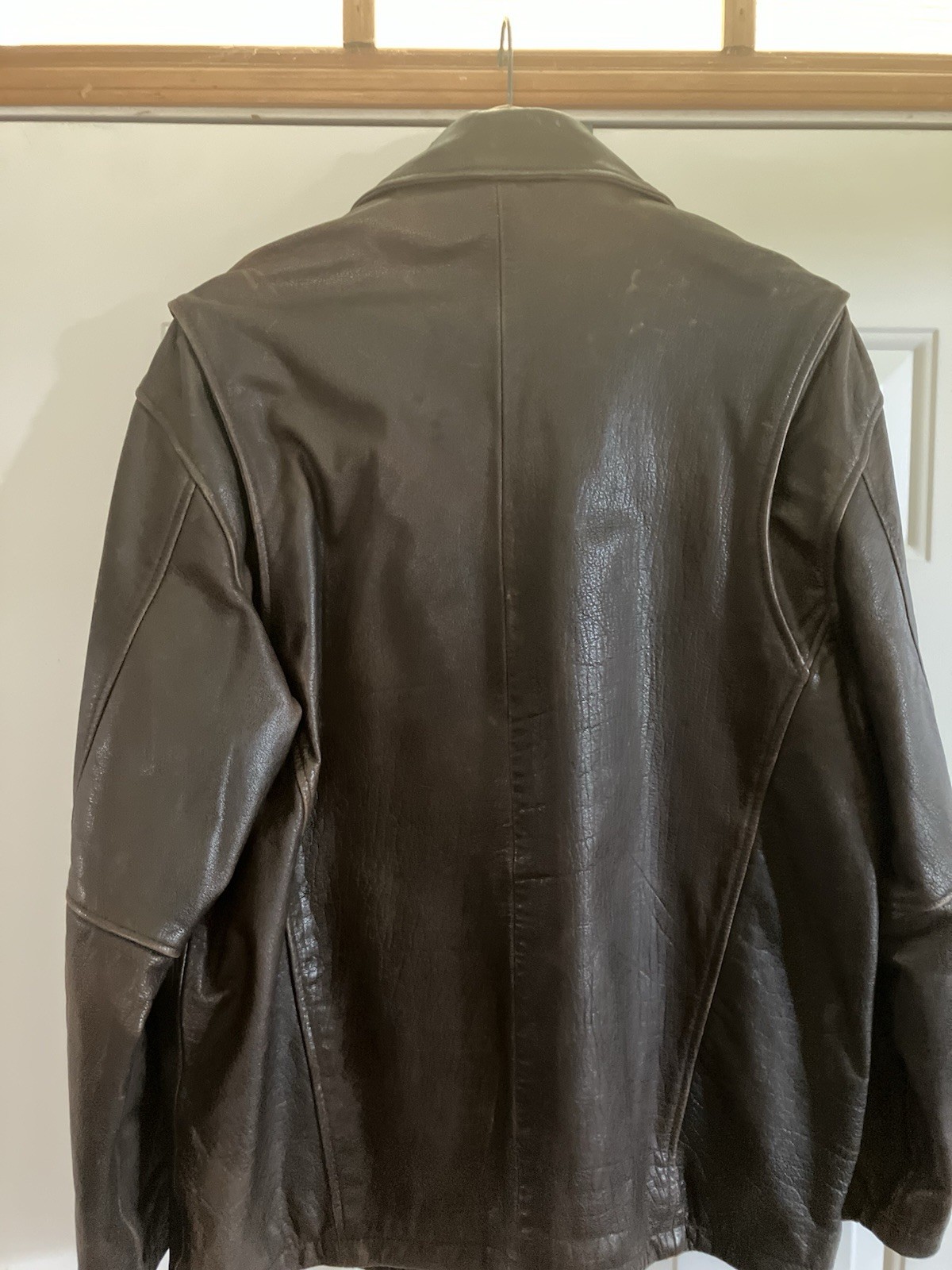 Wilsons Men's Leather Jacket . Size M. Vtg.Brown Distressed, Motorcycle Full Zip image 7