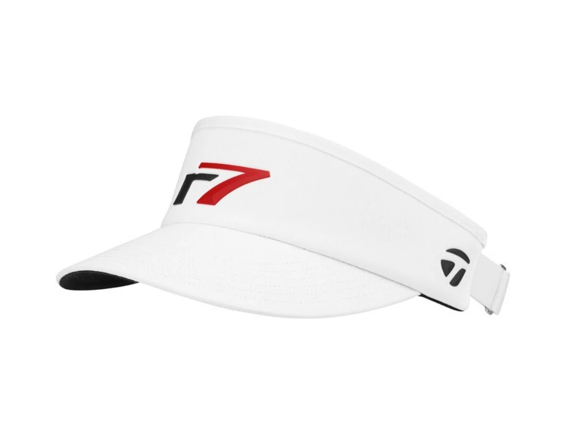 TaylorMade Limited Edition R7 High Crown Visor Adjustable Golf Sun Hat - White