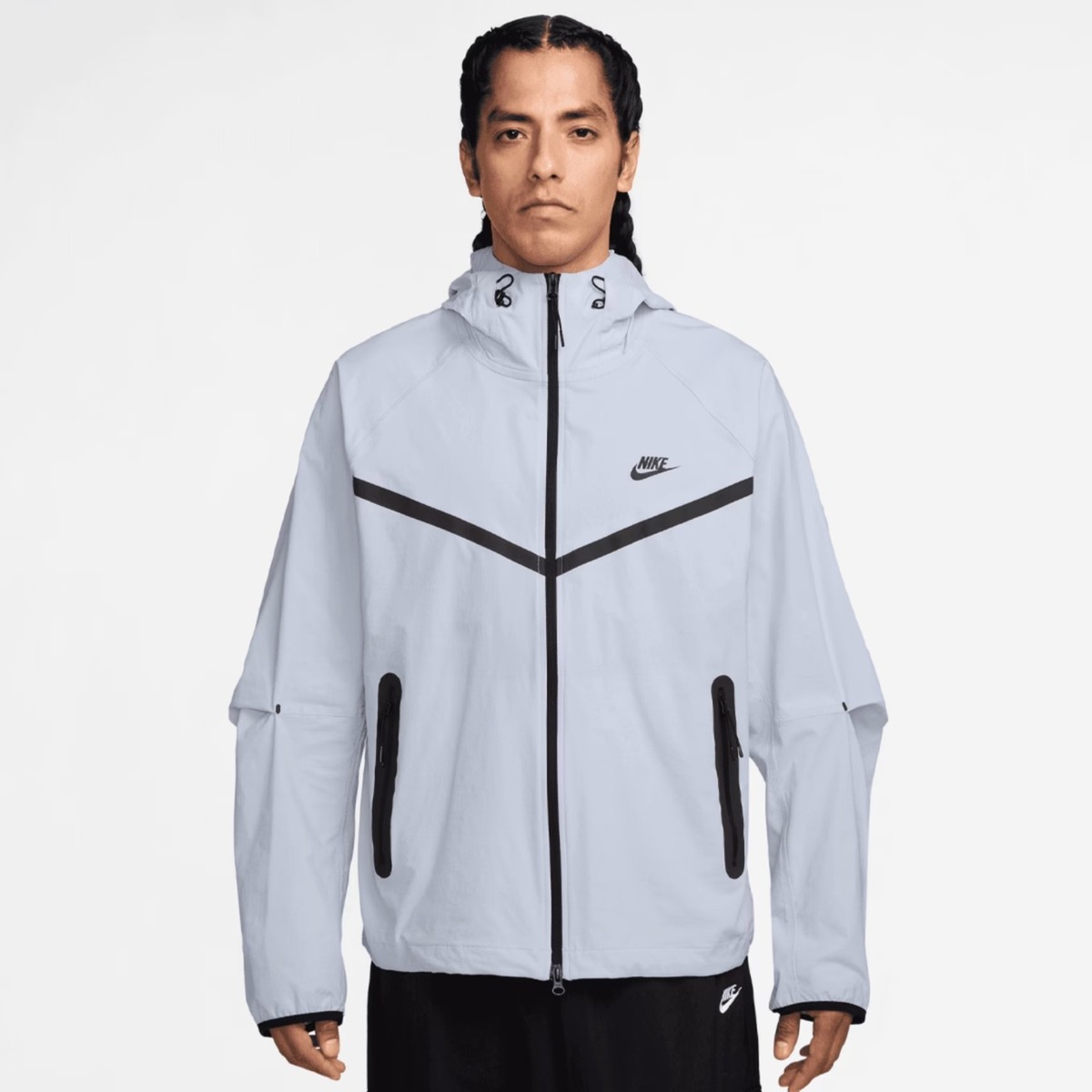 Men's Size L Nike Tech Woven Windrunner Nylon Jacket Ghost Blue