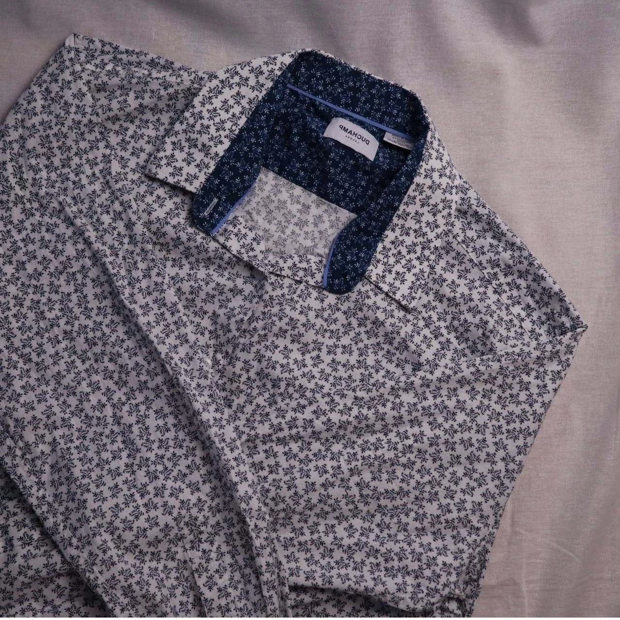 DUCHAMP LONDON Mens XXL Floral Print Button Down Shirt