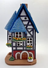 Nordic Dreams Lithuania Clay Candle House Glazed Tea Light Candle Holder