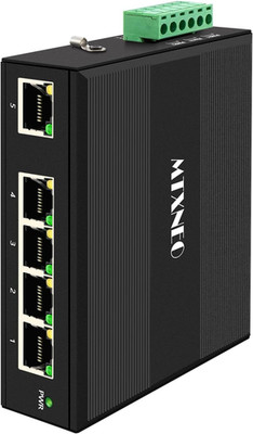 Industrial 5 Ports Gigabit POE+ Network Switch with DC12V-48V Input and DC48V Ie