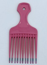Vintage Goody Lift Comb Hair Pick with Handle Retro Hair Care 1980s Pink Teal 6"
