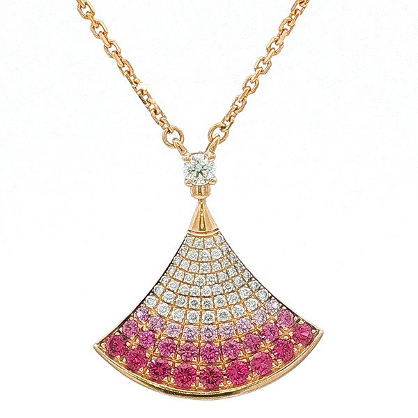 BVLGARI DIVAS' DREAM Pink Sapphire Necklace Pink Sapphire Diamond 750PG P0084948
