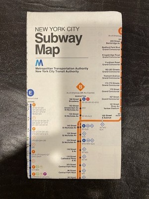 1979 NYC New York City Subway Map Pocket MTA NY Transit Authority 75 Years