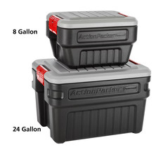 8 Gallon Lockable Plastic Action Packer Stora...