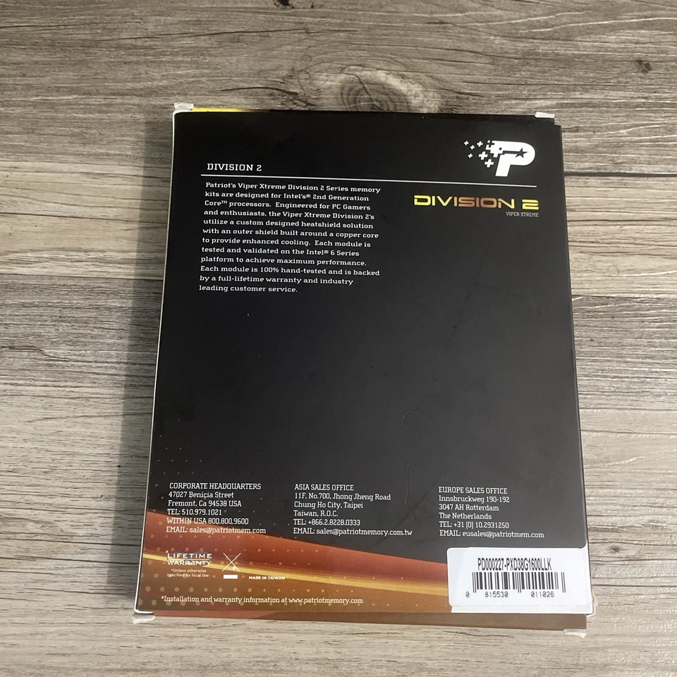 Patriot Viper Xtreme PX7312G1600LLK DDR3 PC3-12800 2x4GB - Image 4 of 4