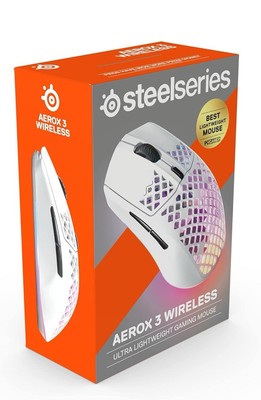 SteelSeries Aerox 3 Wireless Optical Gaming Mouse - Snow (2022 Edition)