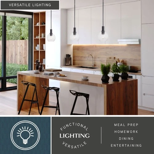 Vaxcel Lighting P0406 Marshall 8"W Mini Pendant - Black - Picture 11 of 12