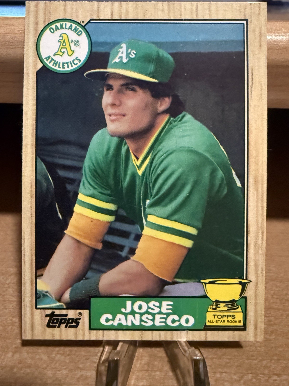 1987 Topps Baseball MLB Jose Canseco Oakland Athletics A's Rookie Card #620