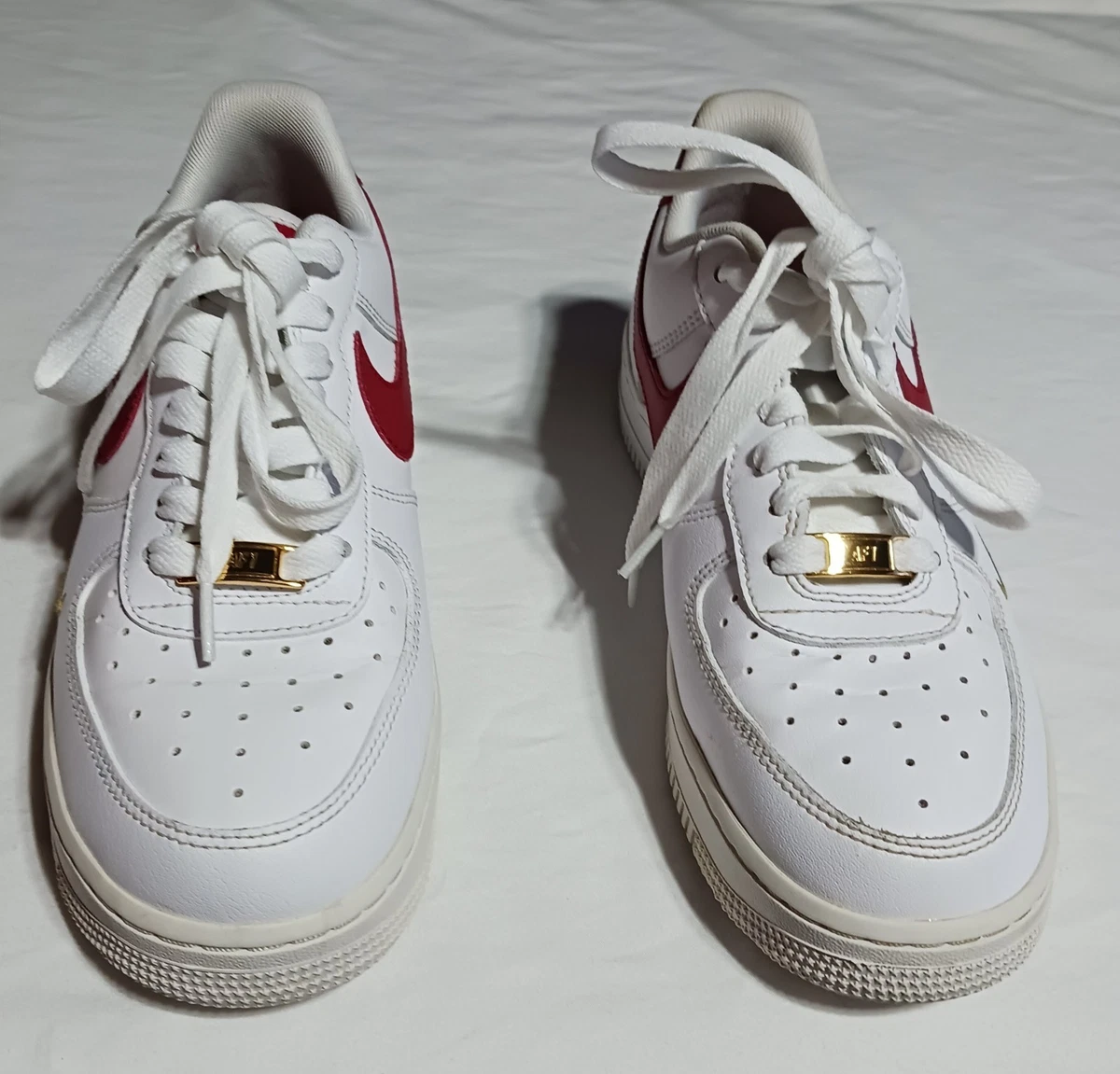 STRONG ESSENTIAL NIKE LSR CRMSN/ WHITE-MID-NVY-WLF-GR Nike Air Force 1 Essential Low White Gym Red W for sale | eBay main image 3