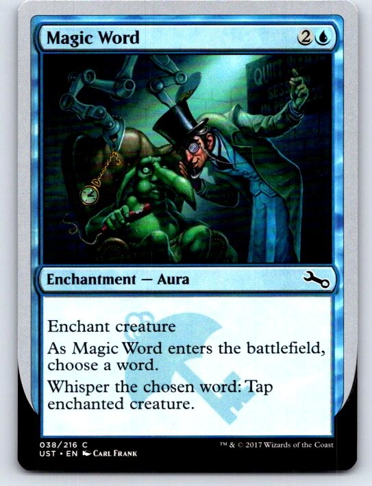 Magic Word 38 Common Unstable Magic: The Gathering Lightly Played