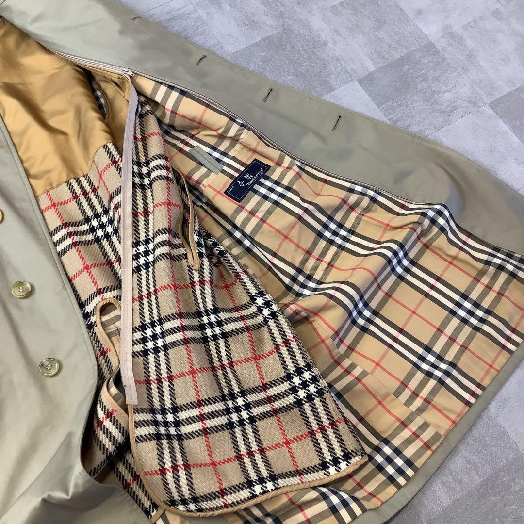 Burberry 90s Nova Check Trench Coat with Liner Vintage rare Men's From Japan thumbnail 5