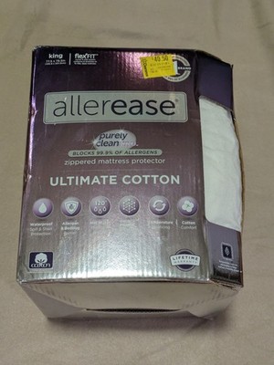 Allerease Zippered Mattress Protector Ultimate Cotton Waterproof Allergen King