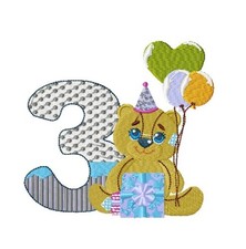 MACHINE EMBROIDERY DESIGNS USB - BIRTHDAY BEAR COLLECTION DESIGNS 4X4 5X7  AGES