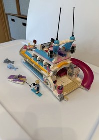 RETIRED LEGO FRIENDS: Dolphin Cruiser boat all minifigures & manuals