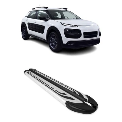Marchepieds Latéraux pédale pour Citroen C4 Cactus 2014-2022 Aluminium Gris 2Pcs - Photo 1/4