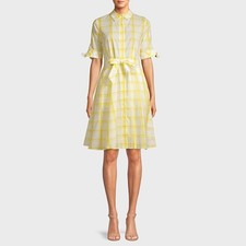 Calvin Klein | Big Plaid Fit and Flare Shirtdress | NWT