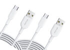 3Ft And 6Ft Long Usb-C Cables Fast Charge Type-C Cord Power Wire Data for Phones