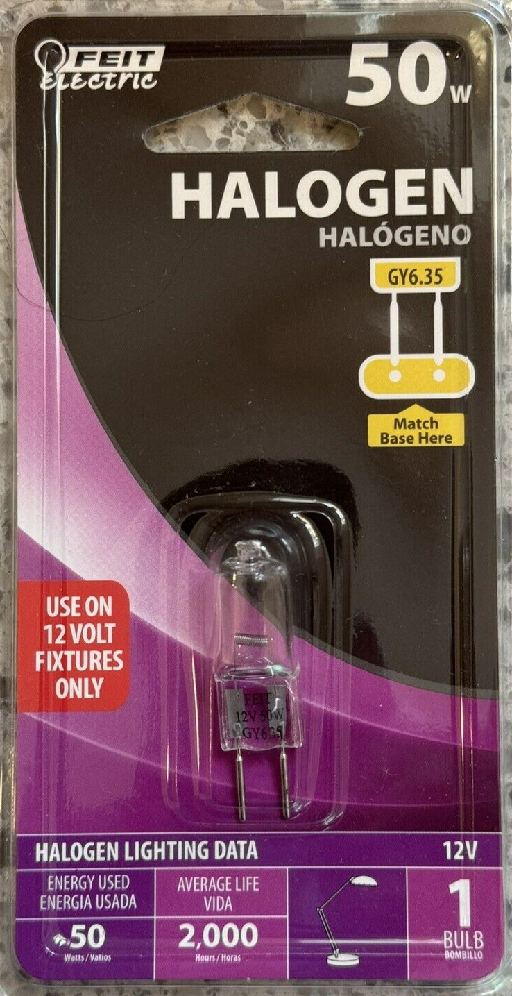 FEIT Electric 50-Watt 12-Volt Old Style GY6.35 Bi-Pin Light Bulb - NEW