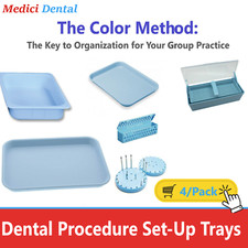 Dental Procedure Set-Up Trays Flat B Ritter COLOR-CODE SET-UP PRODUCTS - Blue