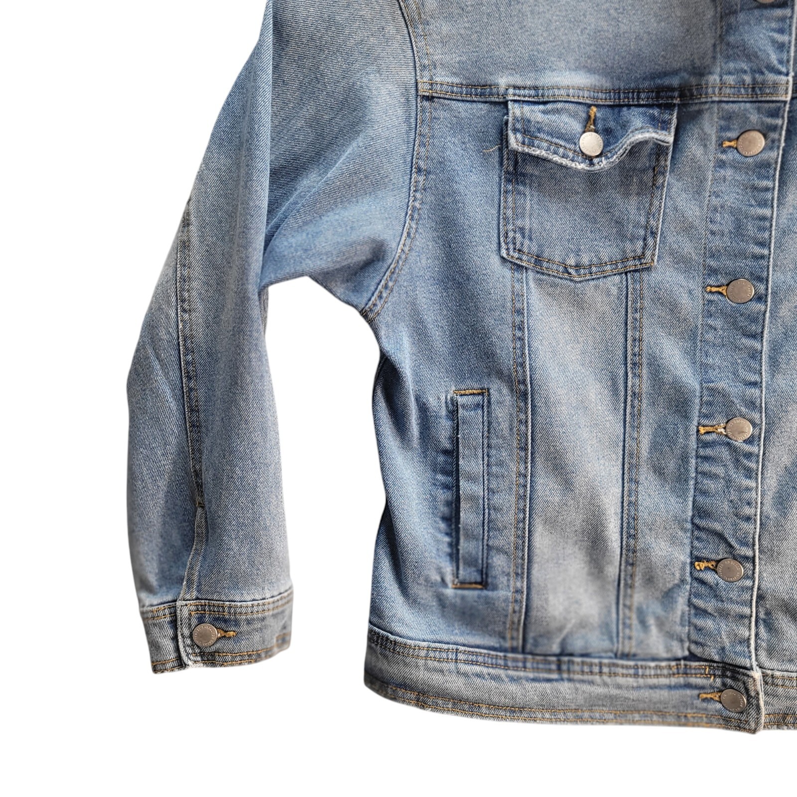 Universal Thread Denim Jean Jacket Stone Wash Lig… - image 5