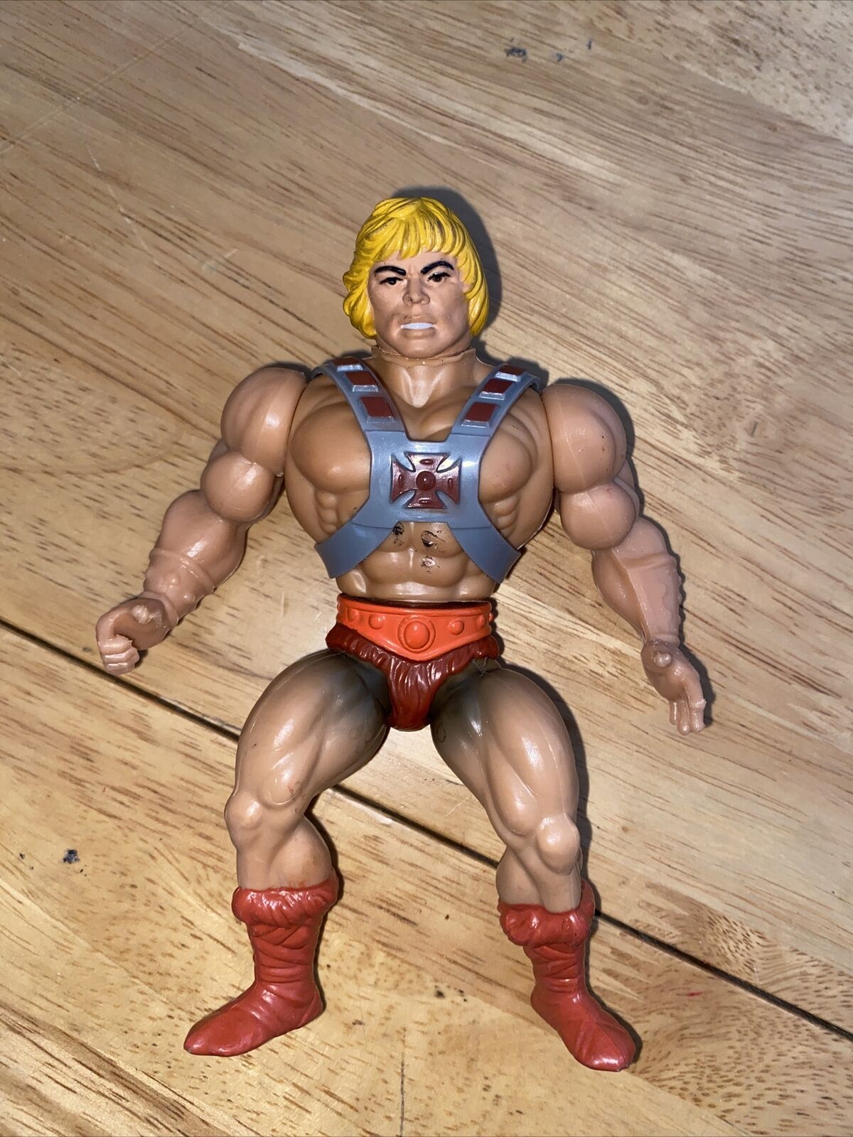 Custom 1981 Mattel He Man MOTU Action Figure With Armor Soft Head Nice Shape 59