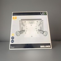 Briloner Gu10 Led Deckenleuchte Chrom Kristalloptik Glas Eckig 20W 1600Lm 3000K