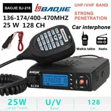BJ-218 128 CH Car Mobile VHF/ UHF Dual-Band FM Radio Transceiver Walkie Talkie
