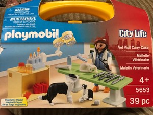playmobil vet visit carry case