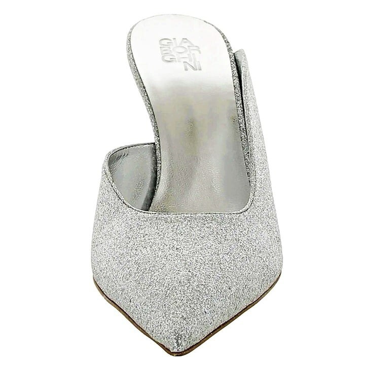Gia Borghini Women's Abella Glitter Pointed Toe Heel Mules